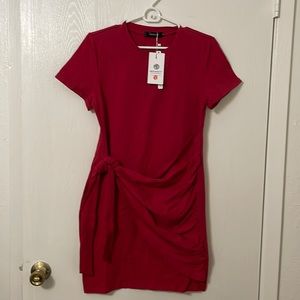 Red tshirt dress, size M